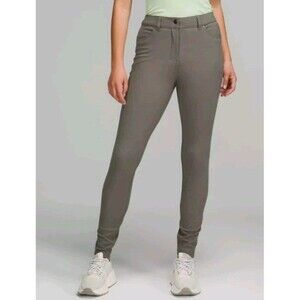 Lululemon City Sleek Slim Fit Pants Size 30 High Rise Gray Stretch Career Casual